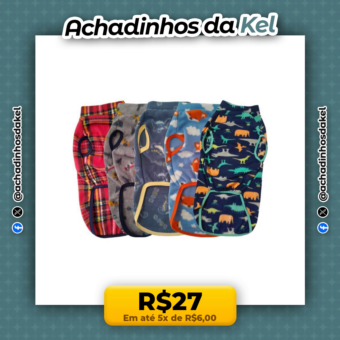 achadinhosdakel's tweet image. ESTILO SOFT PRO AUAU! 🐶🧵

🐶 Kit 2pçs Regata Soft Pet
🔥 POR R$27

🛒 s.shopee.com.br/1VmKCSeKBc

#roupapet #modacanina #confortopet