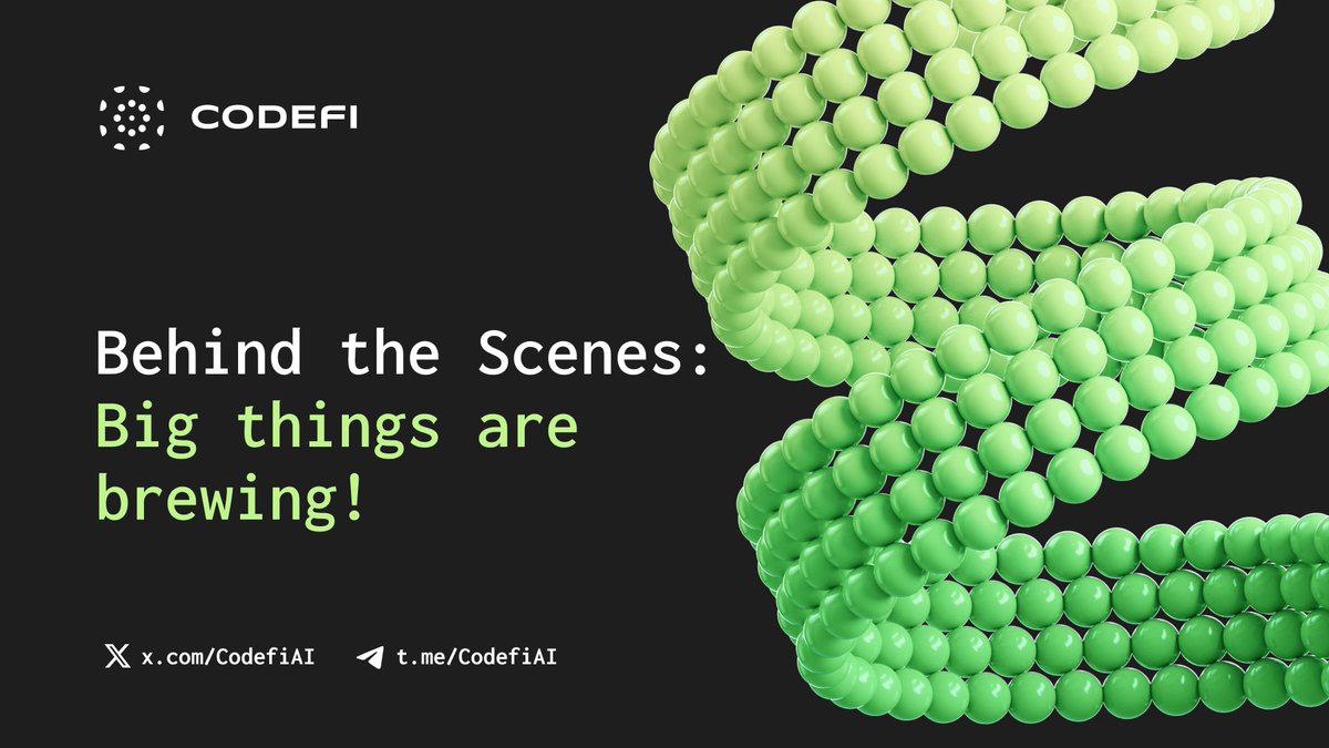 CodefiAI's tweet image. The $COAI devs are deep in the lab refining the intelligence layer, upgrading the UX, and building out our next-gen AI execution layer.
Soon, you’ll be able to go from insight → simulation → execution in one seamless flow.
Stay tuned. This is just the beginning!