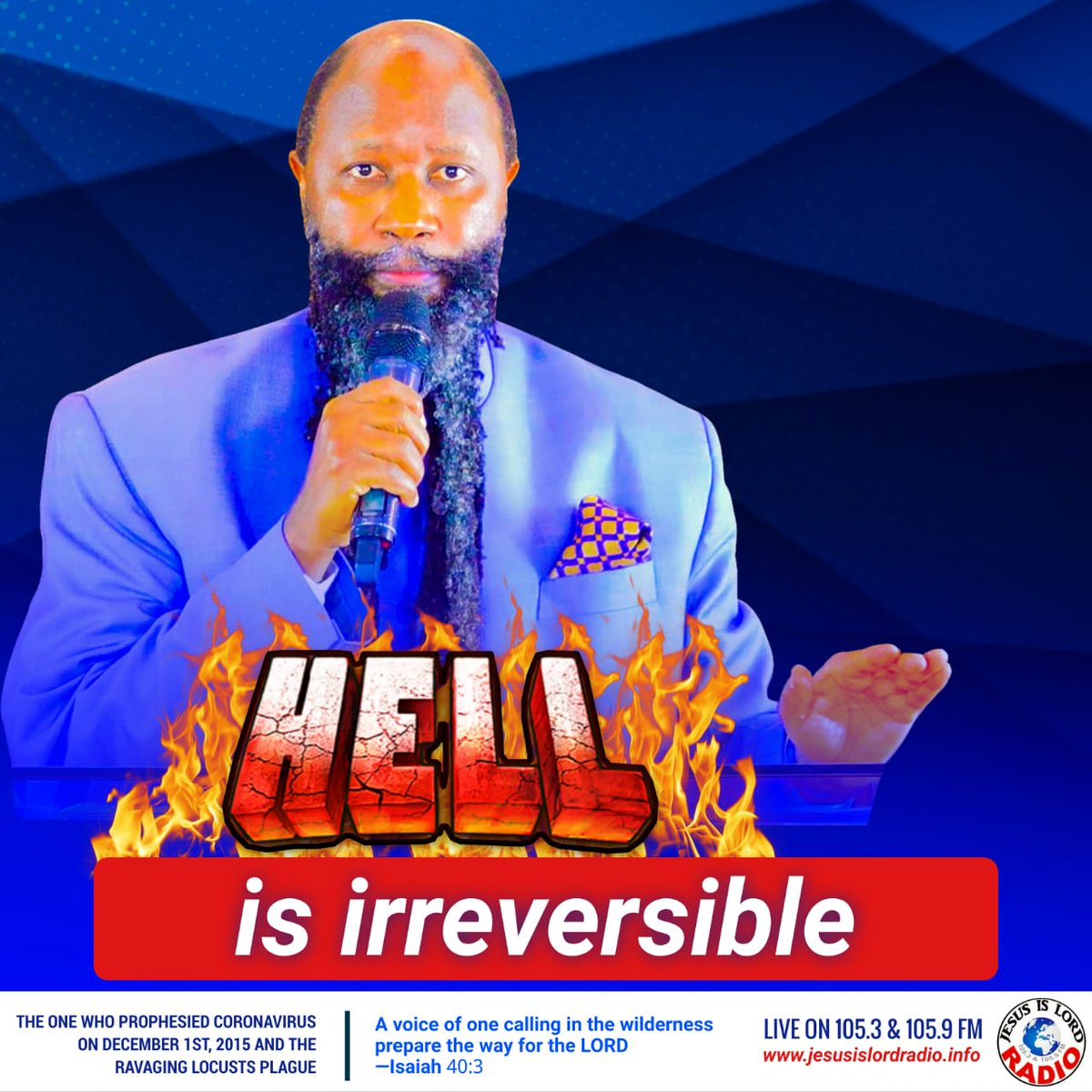 In Hell:

✓There is no pity
✓The prayer requests are not answered
✓There is no remission of pain

#TheGloriousWordOfGod
