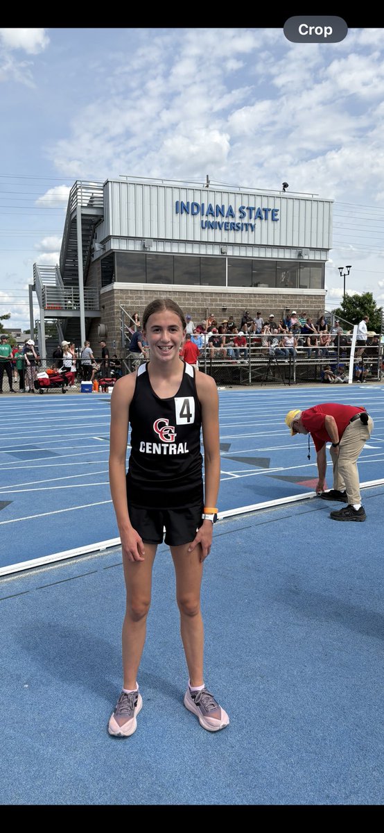 CGMSCTrack's tweet image. Avery Swift is the STATE RUNNER-UP in the 2400 running another new school record 8:16.34!