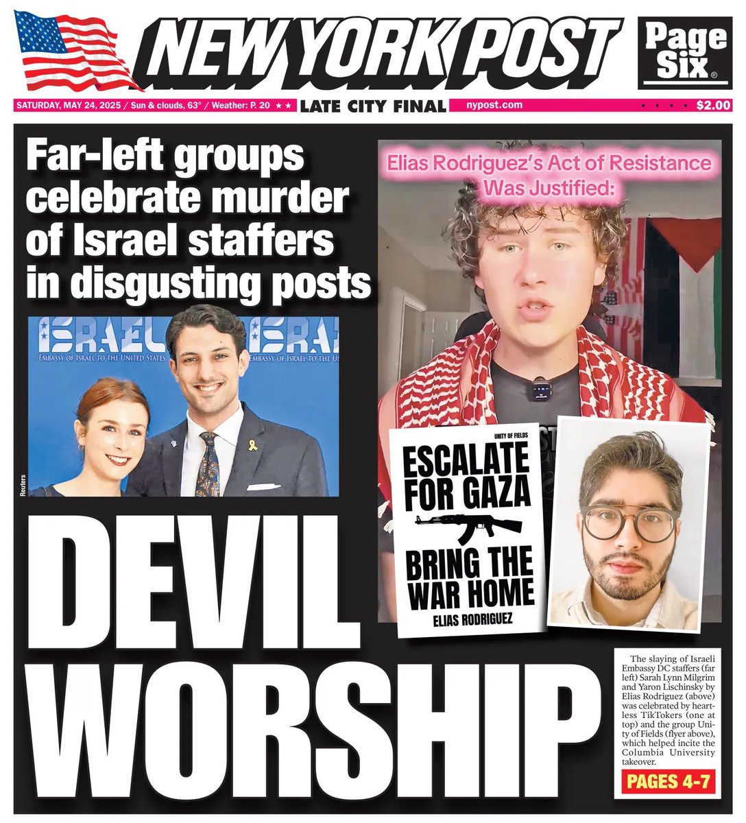 I repeat the warning I have been saying for the past 16 months:

It is not about Gaza, it is about destroying the United States and the values it stands for.

It is not only about hating Israel, but about hating the entire Western civilization.

Be wary of the enemy within.