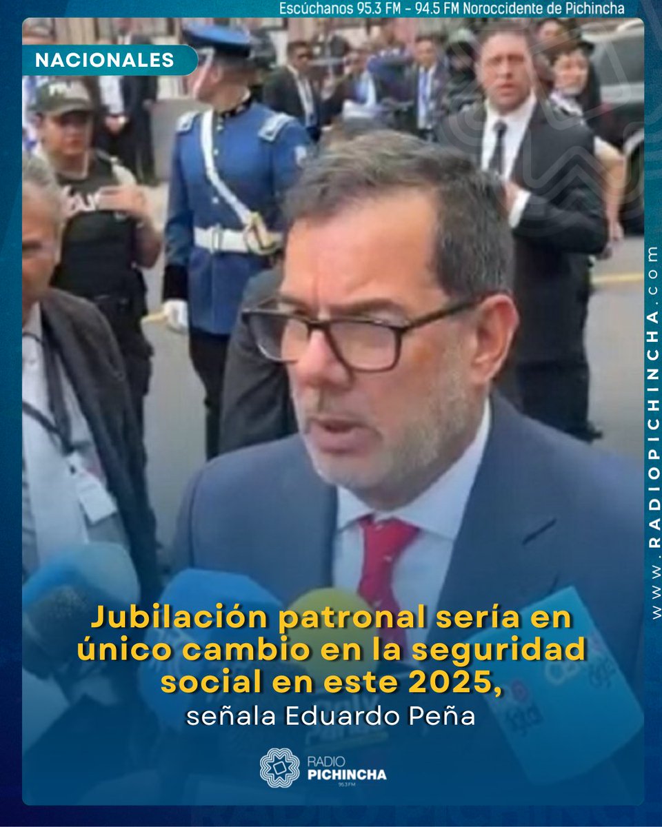 🗞️ #Nacionales | El funcionario remarcó la necesidad de hacer reformas a la seguridad social ya sea el próximo año o más adelante.

Aquí los detalles 👉🏼 radiopichincha.com/jubilacion-pat…