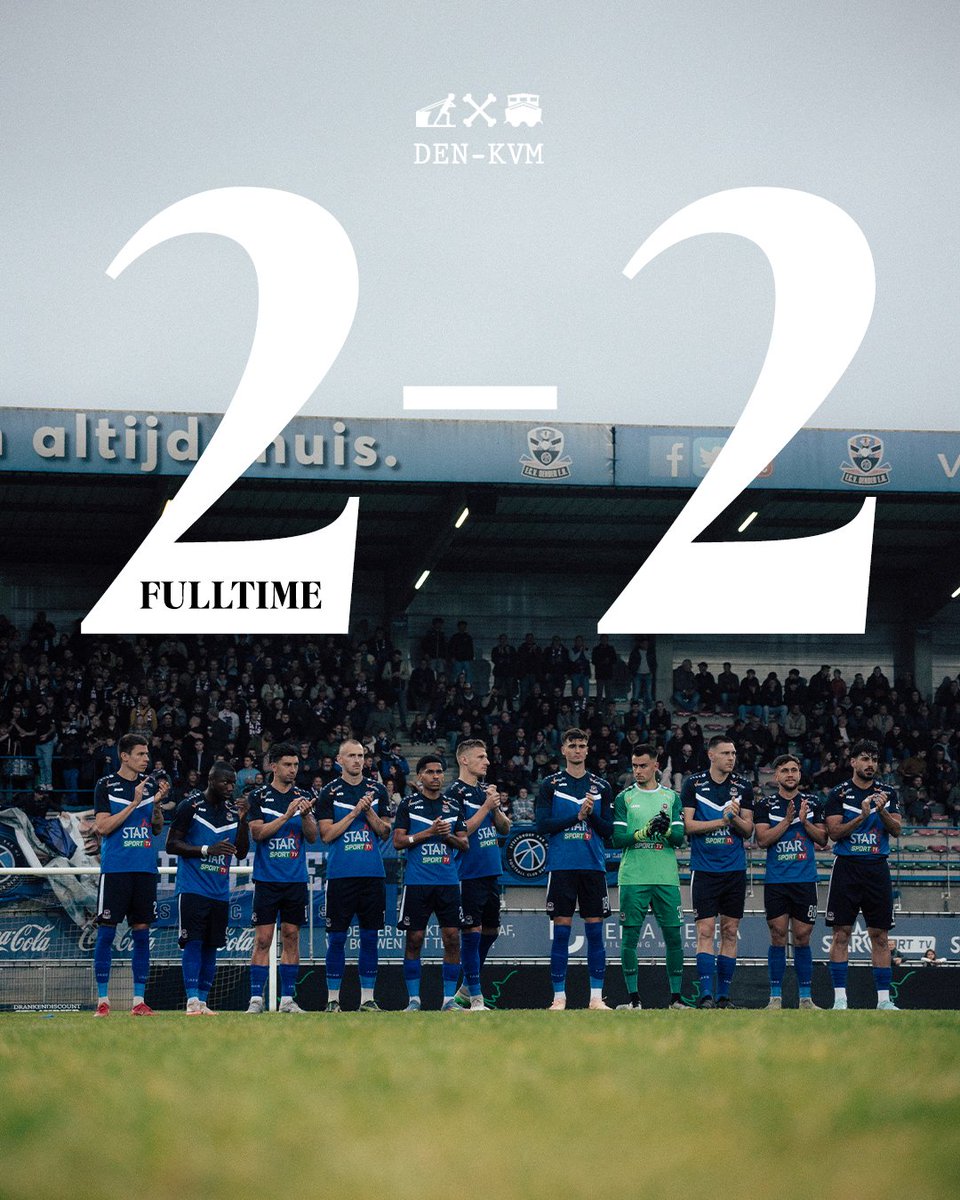 FT: 𝗪𝗲 𝗲𝗶𝗻𝗱𝗶𝗴𝗲𝗻 𝗱𝗲 𝗽𝗹𝗮𝘆-𝗼𝗳𝗳𝘀 𝗼𝗻𝗴𝗲𝘀𝗹𝗮𝗴𝗲𝗻 𝗶𝗻 𝗲𝗶𝗴𝗲𝗻 𝗵𝘂𝗶𝘀! 🔵⚫️🏠

#FCDENDER #HardWerkenNooitLossen #DENKVM