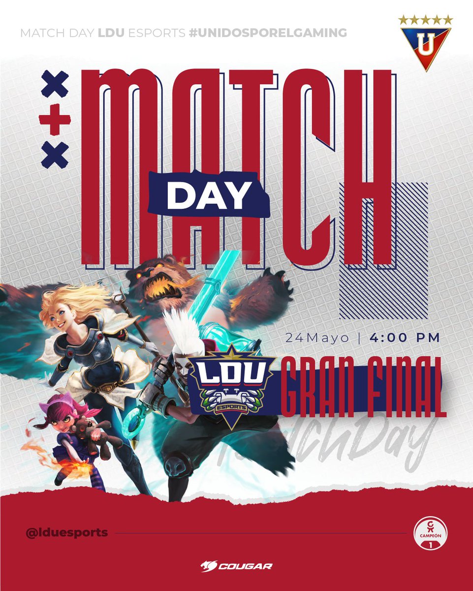 ¡ESTAMOS EN LA FINAAAAAAAAAAL! 🗣‼ 

Nuestros chicos están a solo una serie de volver a gritar CAMPEON en el #TorneoCelerity y necesitamos todo su apoyo💪🏽 

🏆 Gran Final
🆚 Hardstuck
📺twitch.tv/torneo_celerity
⏰ 4 PM 🇪🇨

#GoLDU #LeagueOfLegends #CelerityEC