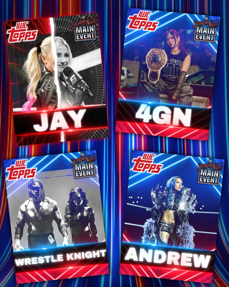 IWC Topps SNME Pack 1: 
#IWCTopps 📺

⭐️:<a href="/xlilcubx/">Jay 👋🏼</a> 🔴:<a href="/the_4gnetwork/">❰4❱❰G❱❰N❱ (bread)</a> 🔴:<a href="/TheDamagedOne95/">Wrestle Knight⭕⏳</a> 🔴:<a href="/AHtheGiuliaStan/">Andrew</a>