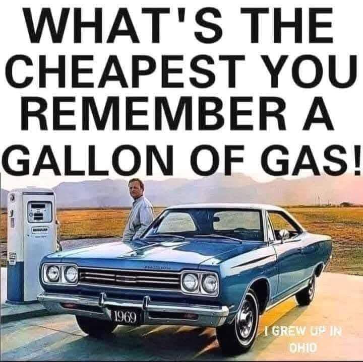 I remember when gas was about 90 cents! 😳