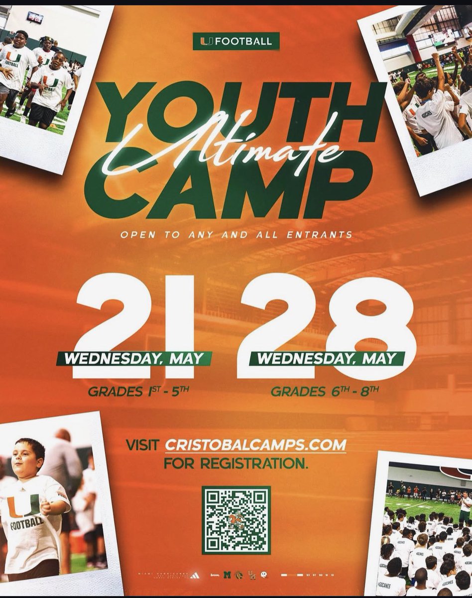 Jaheim9Whyte's tweet photo. See Me On May 28th To Showcase My Talents Among Other Great 8th Graders #GOMIAMI🙌🏽 @JerryRecruiting @CanesFootball https://t.co/3lhupSiTII