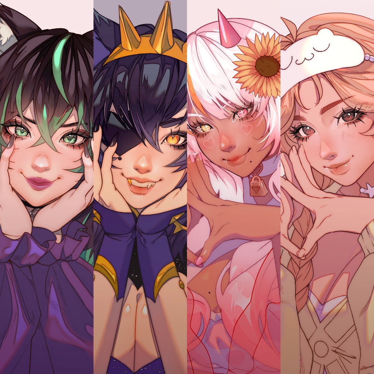 SKEB/Surprise Me commissions and YCH are open on vgen!  Link below!