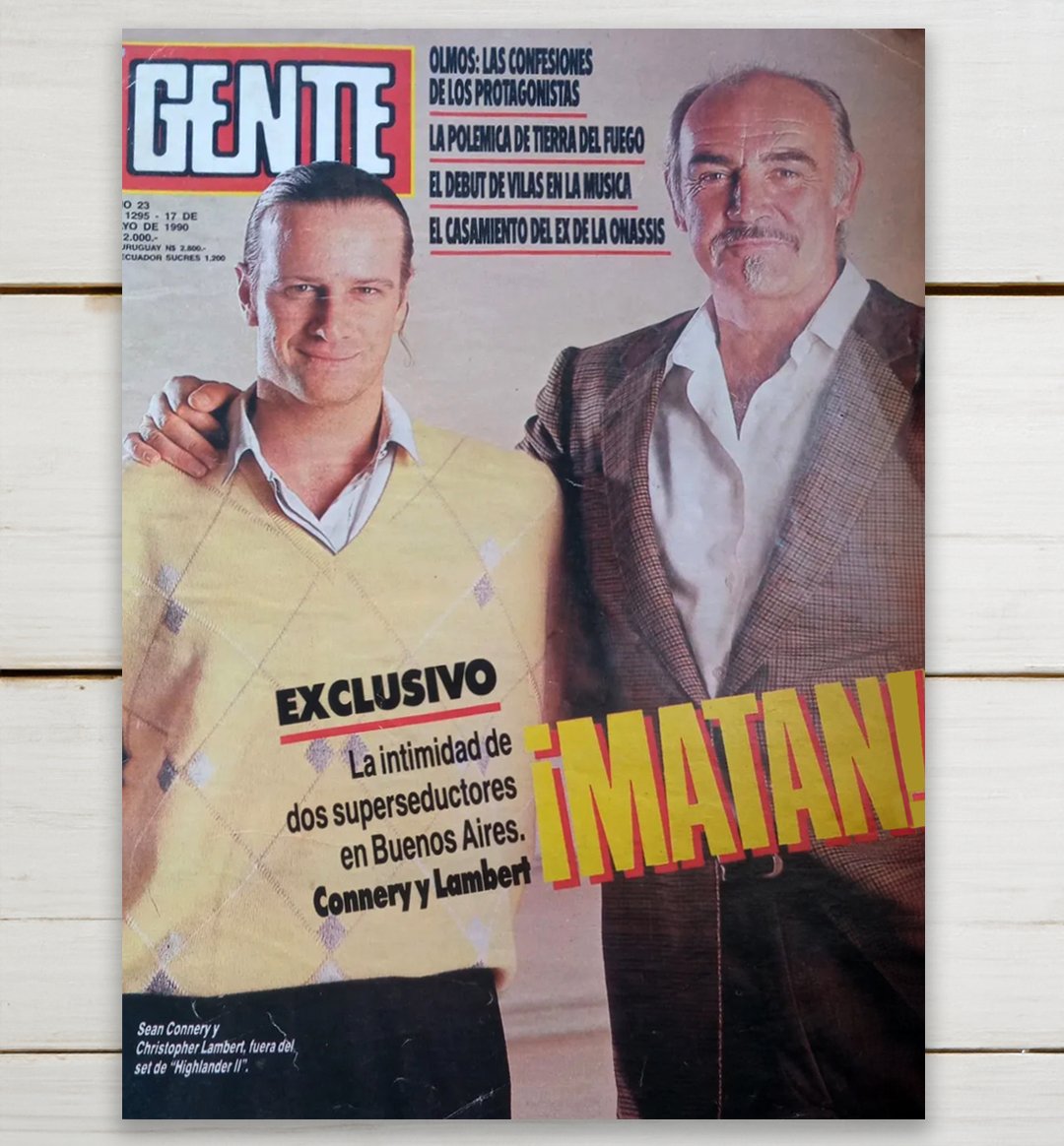 resistearchivo's tweet photo. Dos superseductores en Buenos Aires: Sean Connery y Christopher Lambert filmando la catastrófica "Highlander 2" en Buenos Aires.
#EsteMes #En1990 #Hace35años https://t.co/hWxhFT7VF5