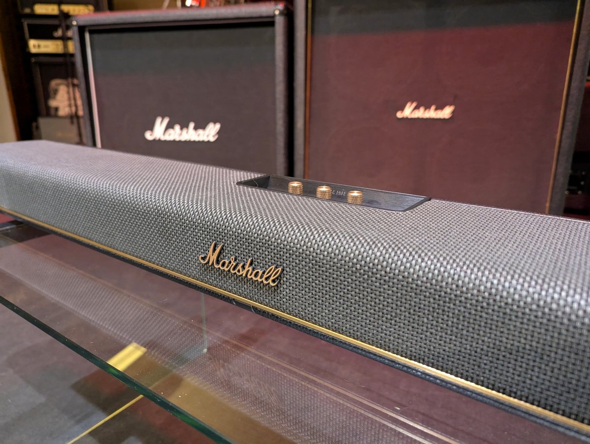 nbc_net's tweet photo. Challenging the black plastic trend – Marshall's first soundbar, the Heston 120 with Dolby Atmos, put to the test https://t.co/zUh7Izt4b2 #Marshall #Heston120 #Soundbar #DolbyAtmos #AudioTesting https://t.co/M5yNz3IkY7