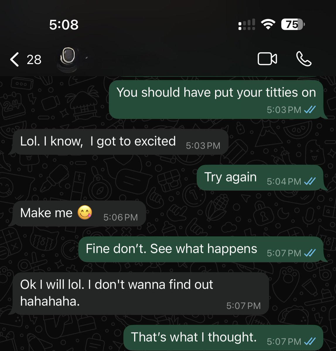 #FAFO  He may be cheeky, but he knows my wrath