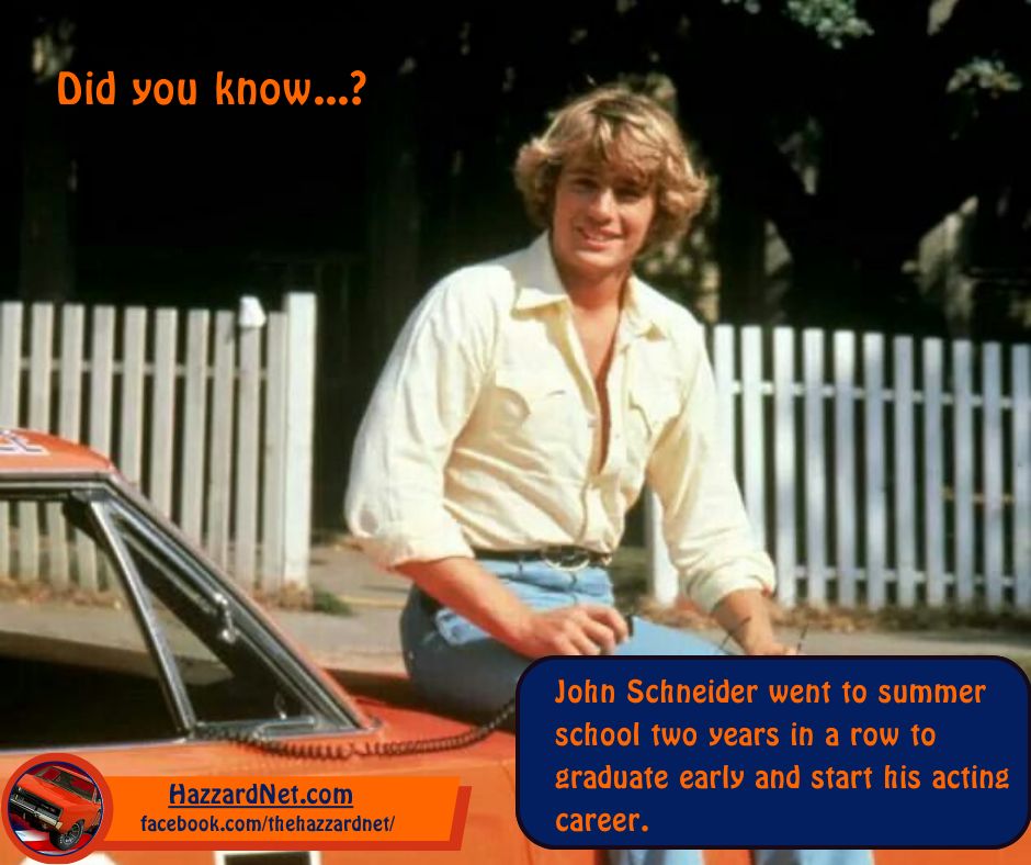 hazzardnet's tweet photo. Did you know...? John Schneider went to summer school two years in a row in order to graduate high school early and start his acting career.
#dukesofhazzard #boduke #johnschneider https://t.co/2JFpJd7Rgi
