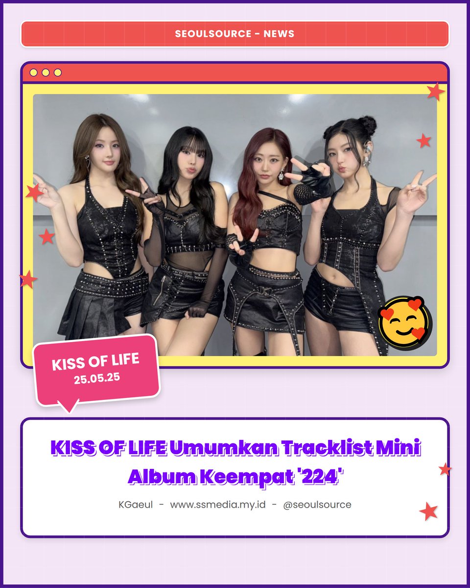 kpopdankdramaid's tweet photo. #KISSOFLIFE Umumkan #Tracklist Mini #Album ‘224’, #Rilis 9 Juni
Read More: https://t.co/bze2p5xKa7
-KGaeul https://t.co/UWGLsDoQGF