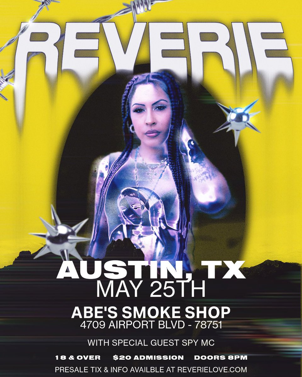 iamspymc's tweet photo. Shows this weekend with @ReverieLOVE
Day 2 & 3 of the tour.
Pull up if you in the area.
#SouthWestTour
#NorthRichlandHills
#Austin
#Texas https://t.co/FkwY5G4yc9