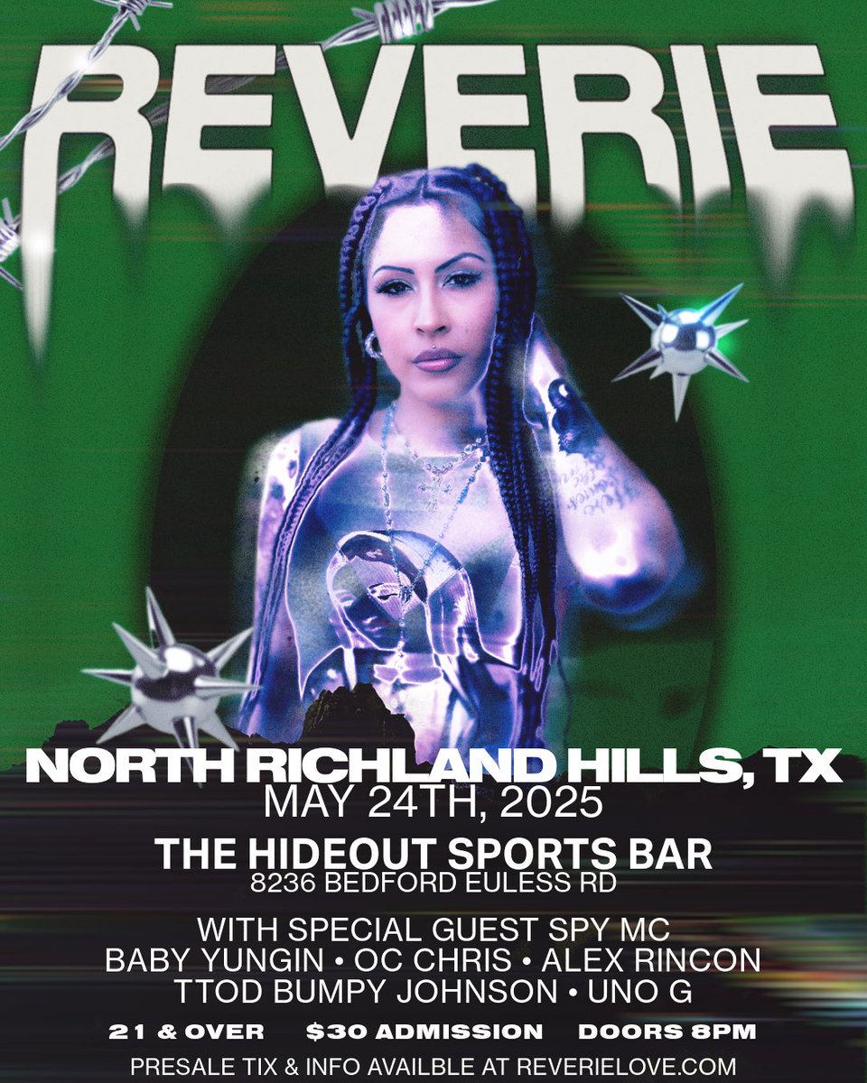 iamspymc's tweet photo. Shows this weekend with @ReverieLOVE
Day 2 & 3 of the tour.
Pull up if you in the area.
#SouthWestTour
#NorthRichlandHills
#Austin
#Texas https://t.co/FkwY5G4yc9