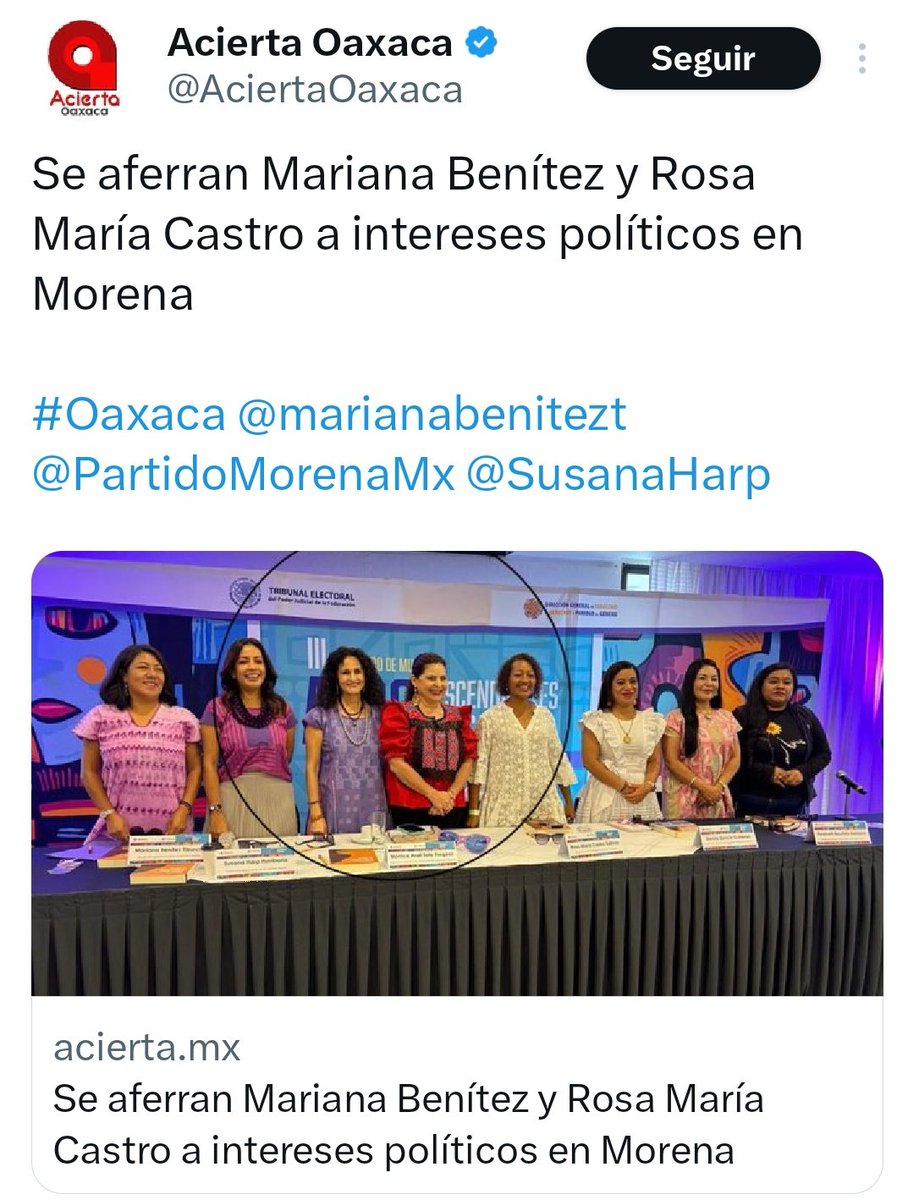 Replica_Tweets's tweet image. #Oaxaca Ridículas las dip pluris de @PartidoMorenaMx al buscar el cobijo de @SusanaHarp para buscar brillar; está visto el oportunismo de @marianabenitezt, y ahora de #RosaMariaCastro, quien con su esposo español minupula a sectores #afros de la #costa