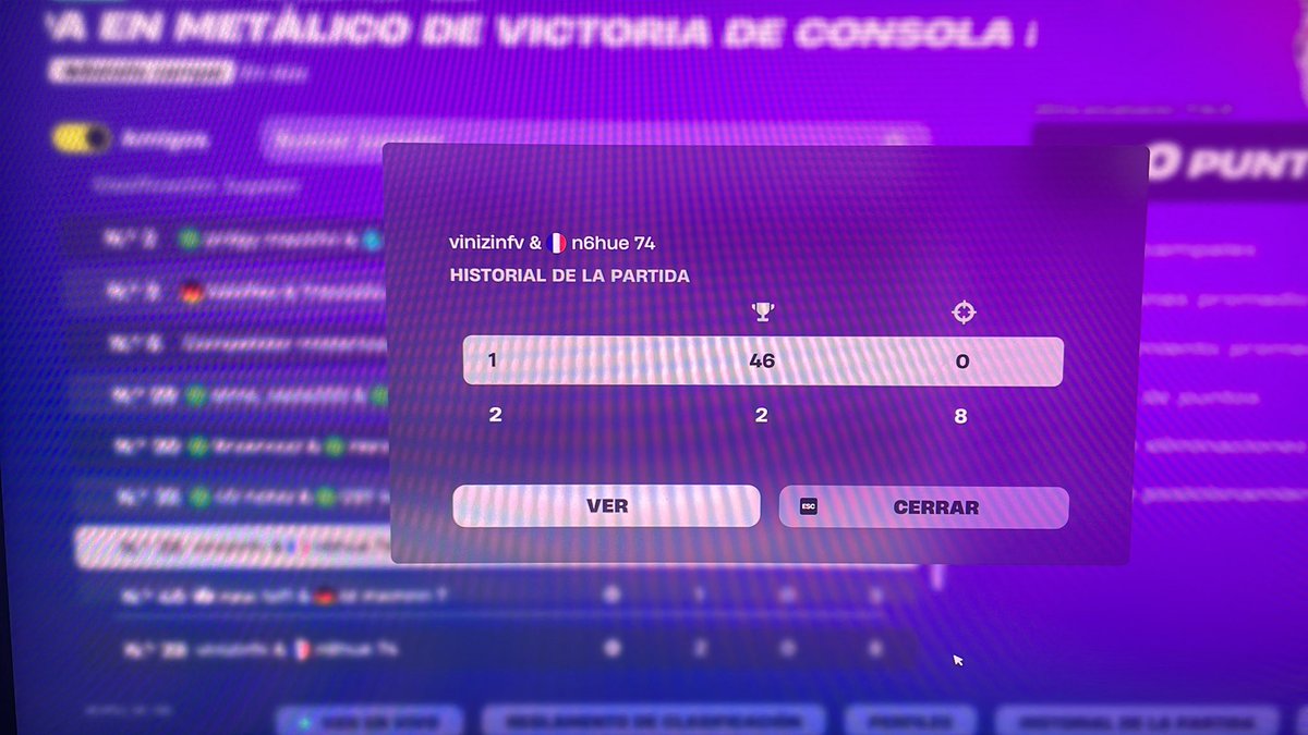 Ahora tengo 15 top 2 en modalidades de victory gooooo