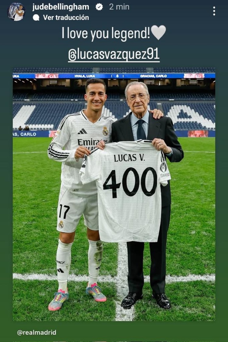 Jude Bellingham via IG: "I love you legend."