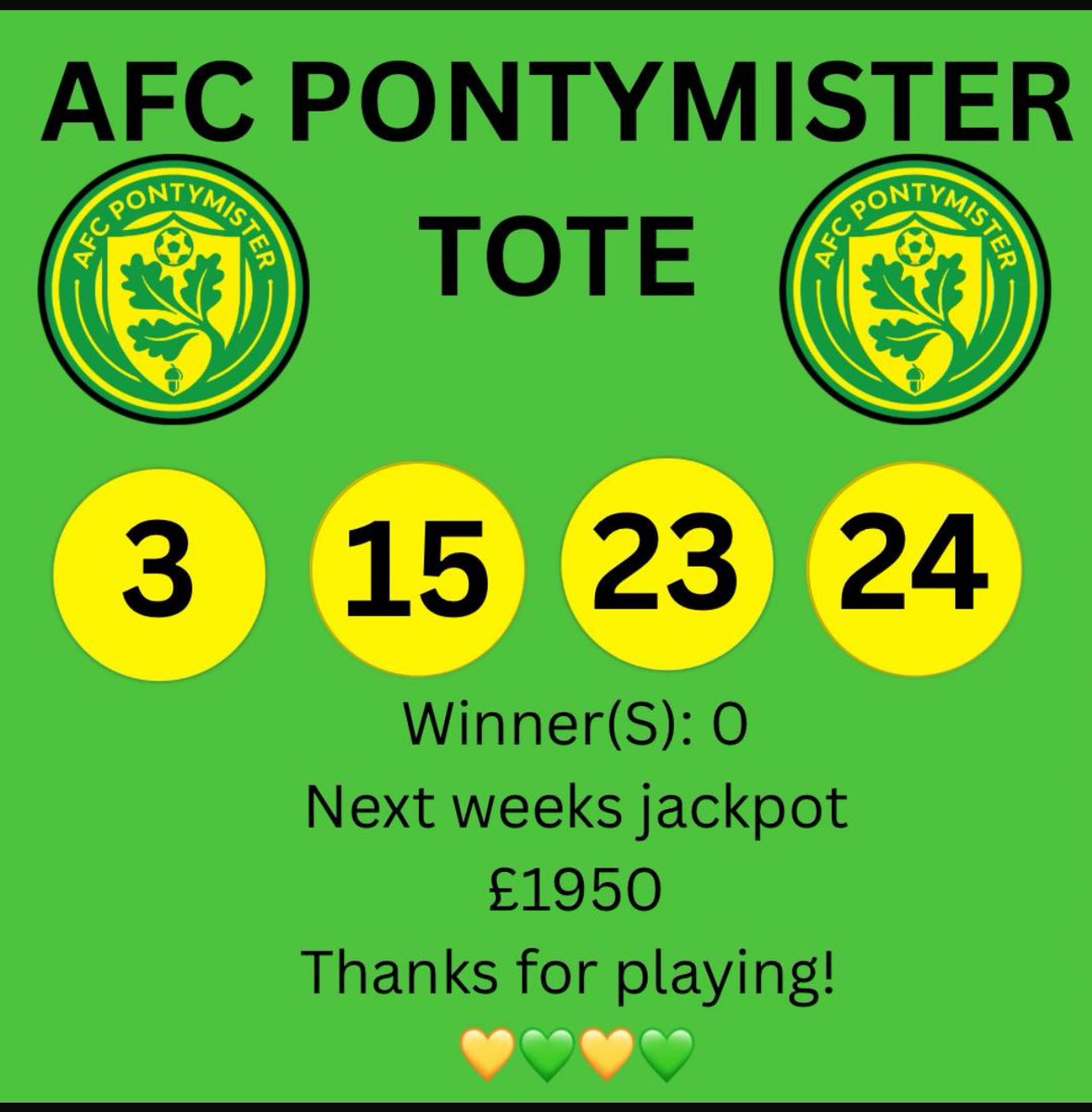 This weeks lotto numbers. Get involved for next week 😜