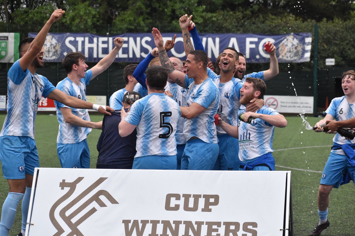 paulmoran62's tweet photo. @MexocFC celebrate their win in todays @lpoolfl Connerty Cup Final along with the other 2 trophies they have won this season https://t.co/UN29CP9gF6