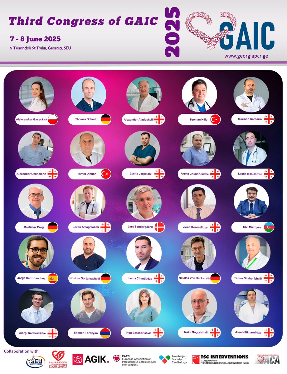 Dr Aleksandra Gąsecka (@aleks_gasecka) on Twitter photo Georgian Association of Interventional Cardiology Congress coming 🔜
🔔 international faculty
🔥 exciting topics
🔝 challenging cases
🤝 joint sessions with #EAPCI
georgiapcr.ge
<a href="/sjorge4/">Jorge Sanz Sánchez</a> <a href="/zviadkereselid1/">Zviad Kereselidze</a> <a href="/alaide_chief/">chief</a> <a href="/EAPCIPresident/">EAPCIPresident</a> Georgian Association of Interventional Cardiology Congress coming 🔜
🔔 international faculty
🔥 exciting topics
🔝 challenging cases
🤝 joint sessions with #EAPCI
georgiapcr.ge
<a href="/sjorge4/">Jorge Sanz Sánchez</a> <a href="/zviadkereselid1/">Zviad Kereselidze</a> <a href="/alaide_chief/">chief</a> <a href="/EAPCIPresident/">EAPCIPresident</a>