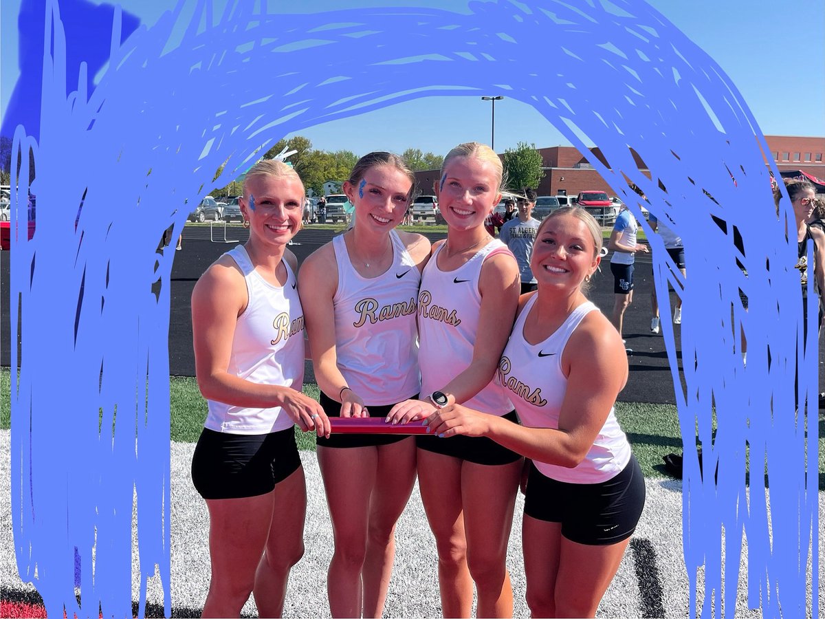 Elaina, Olivia, Alli, and Brooklyn finish 17th in the 3A sprint medley!