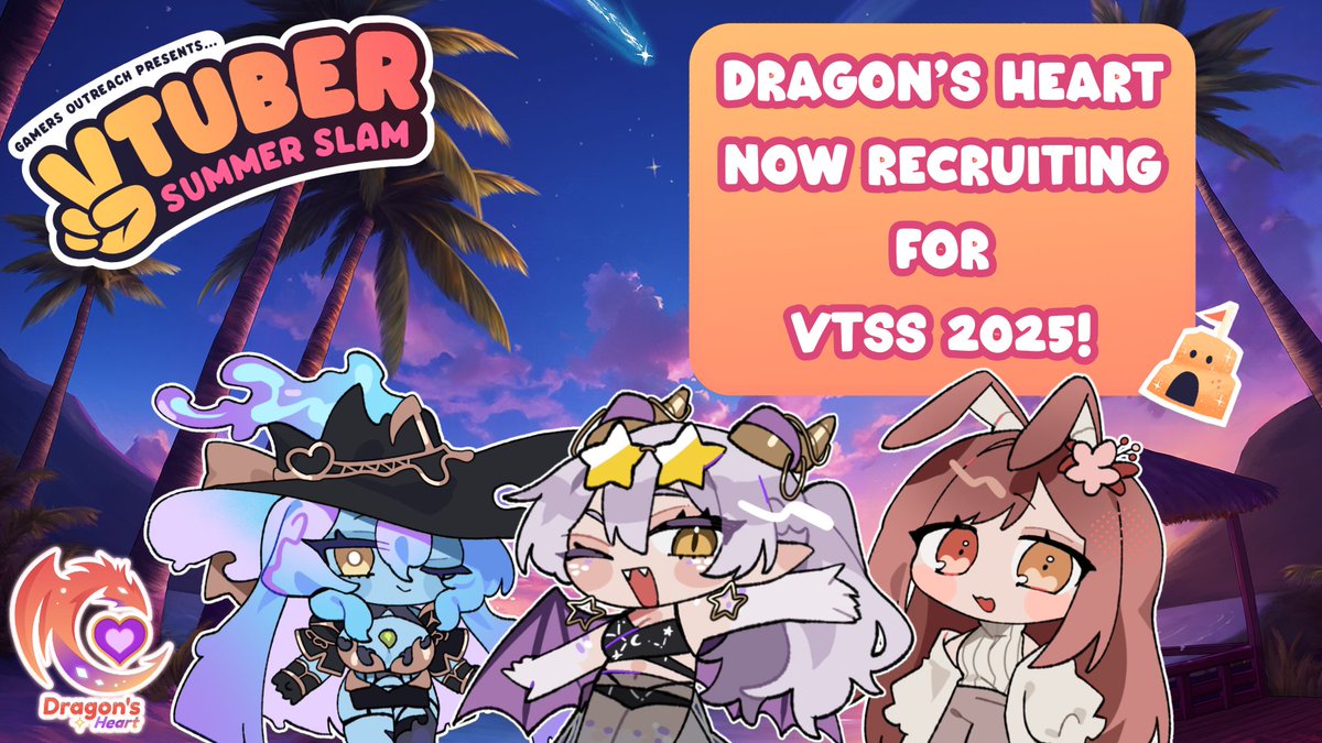 Want to join #VTuberSS2025 but aren't sure where to start or want a group to do it with? Dragon's Heart is now recruiting new members for the 2025 event! 

Vtubers of all sizes and experience levels are welcome! First time doing charity events? Totally ok!

Apply below!

⬇️🔗⬇️