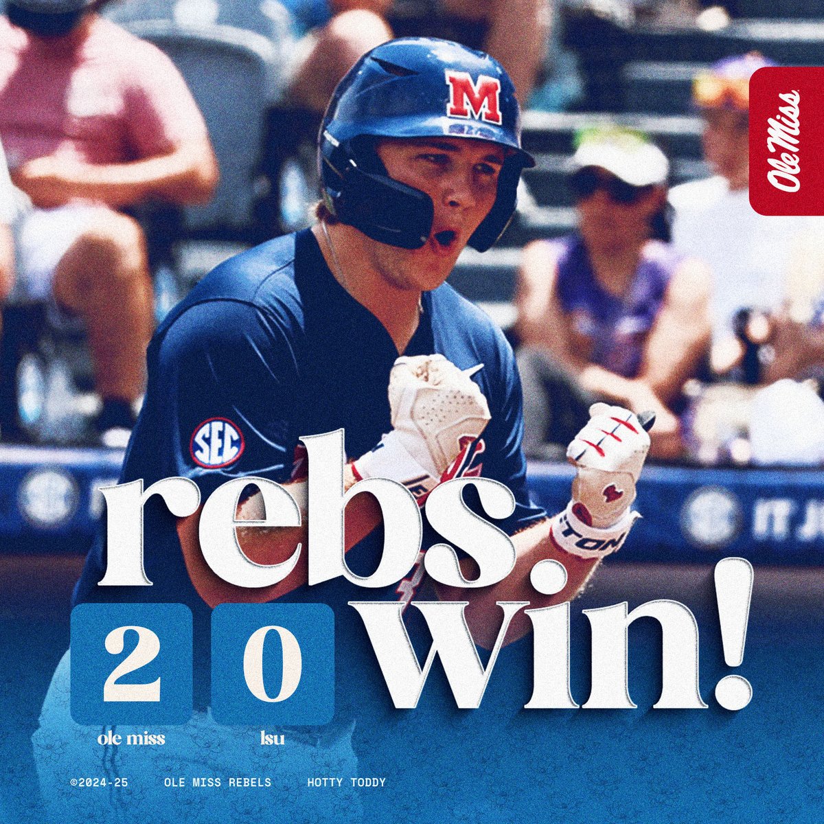 Ole Miss Athletics (@olemisssports) on Twitter photo Rebs toss a 2-hitter to blank No. 1 LSU and advance to the <a href="/SEC/">Southeastern Conference</a> Tournament final! Rebs toss a 2-hitter to blank No. 1 LSU and advance to the <a href="/SEC/">Southeastern Conference</a> Tournament final!
