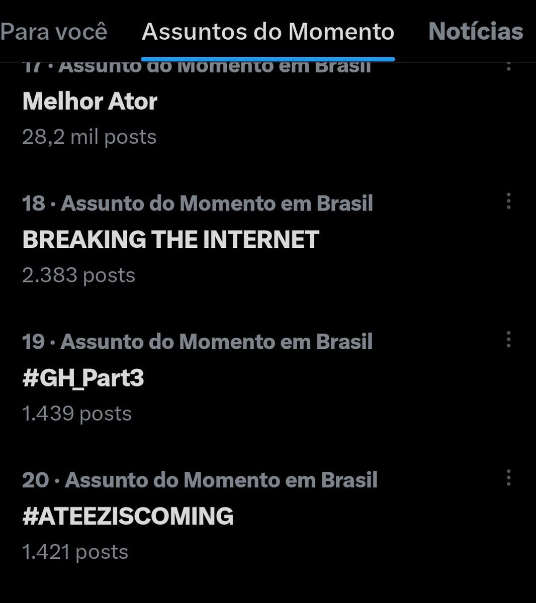🚨   SUBIU AS 3 MORES 

BREAKING THE INTERNET 
#ATEEZISCOMING #GH3 
#GH_Part3