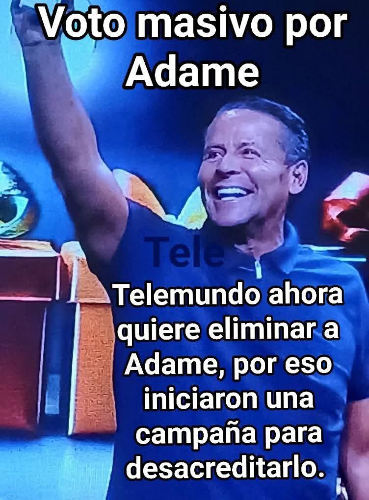 JoanPrez419518's tweet photo. La Producción nos la quiere hacer.
Voto masivo integro para nuestro alacrán. 
ADAME MANIA
#YoConAdame
#AdameyPunto
#FuerzaAdame
#Adamefinalista
#CamaraParaAdame
#AdamePRestaContigo
#Endemol
#TLMDrealities 
#Telemundo 
#LaJefaTLMD 
#TelemundoPR 
#ECCTelemundo https://t.co/tgsonoWKk9