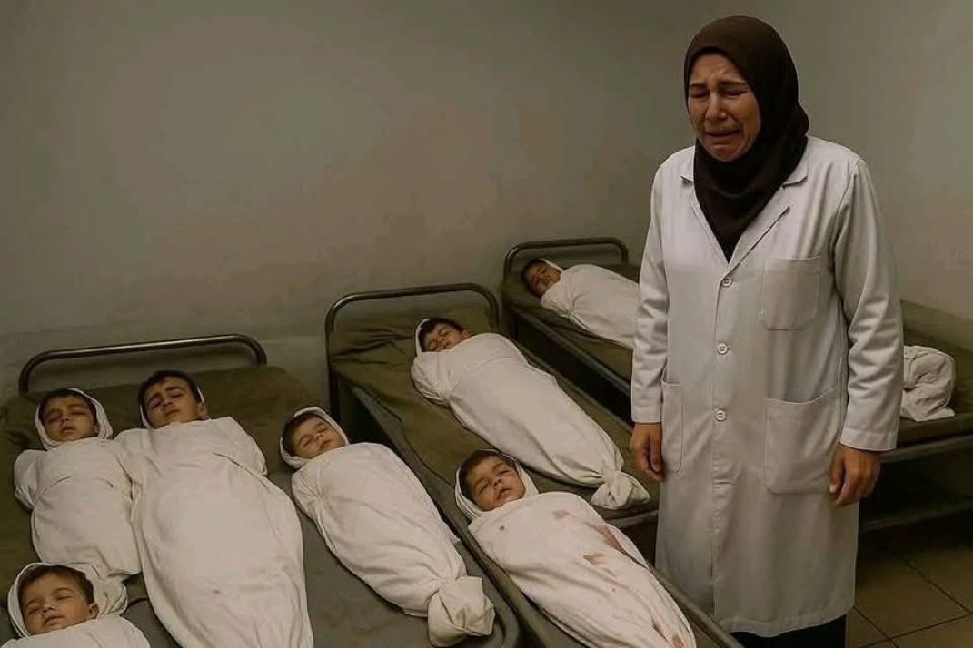 ان لله و ان اليه راجعون‼️ تسعة  ملائكه سبقوا امهم البطلة الصامدة ، دكتورة آلاء حفظك وصبرك الله على مصابك الأليم و لعنة الله على من خذلوكم 🤲