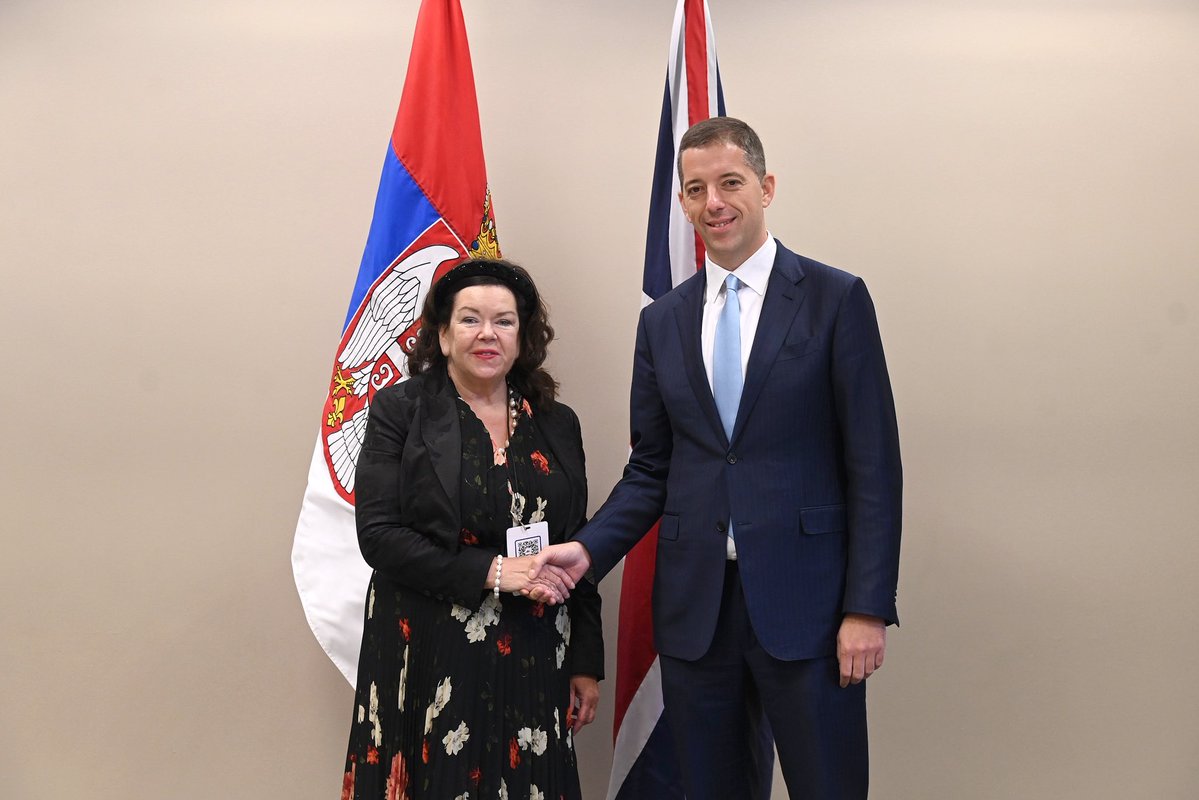 Марко Ђурић (@markodjuric) on Twitter photo In today’s meeting with <a href="/KarenPierceUK/">Dame Karen Pierce</a> in #Dayton, I underlined that the relationship between #Serbia and the #UnitedKingdom is good and holds substantial potential for further enhancement — a point also highlighted during <a href="/DavidLammy/">David Lammy</a>’s recent visit to #Belgrade.
I reiterated In today’s meeting with <a href="/KarenPierceUK/">Dame Karen Pierce</a> in #Dayton, I underlined that the relationship between #Serbia and the #UnitedKingdom is good and holds substantial potential for further enhancement — a point also highlighted during <a href="/DavidLammy/">David Lammy</a>’s recent visit to #Belgrade.
I reiterated