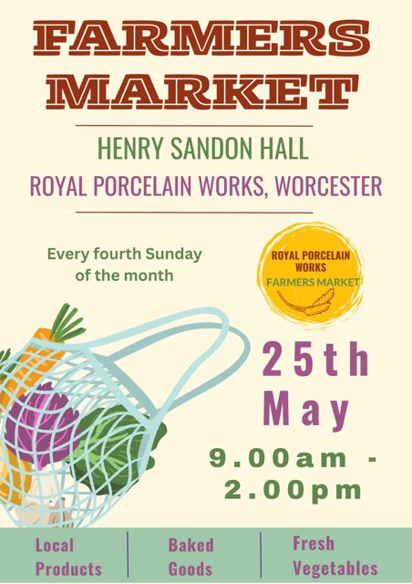 Looking forward to the farmers market, tomorrow at the Royal Porcelain works
9-00am until 2-00pm 

@