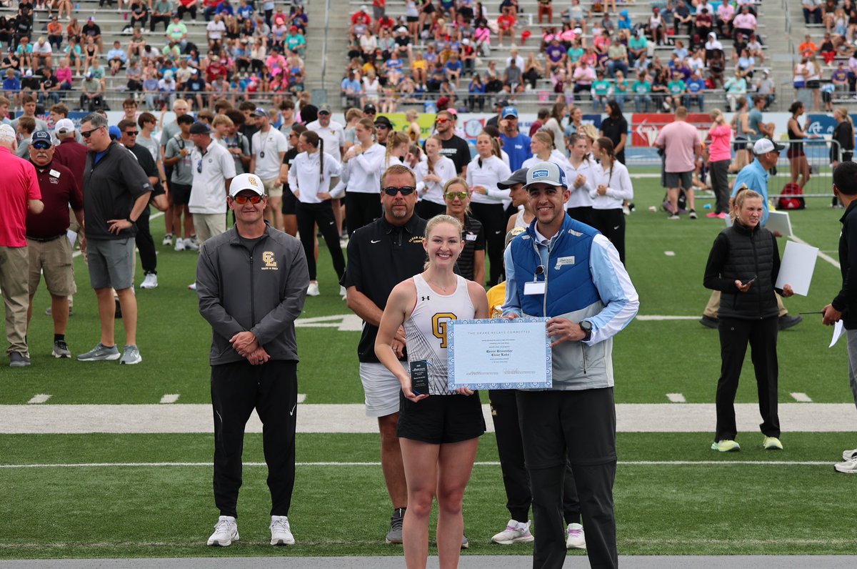 2025 Drake Relays Outstanding Performer award goes to our own Reese Brownlee! Congratulations Reese on a phenomenal career as a Clear Lake Lion!
