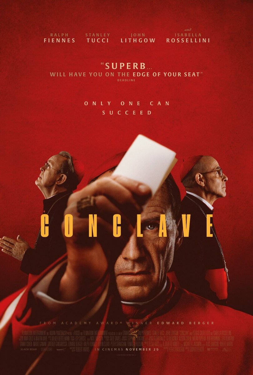 Now watching #Conclave, what a film!