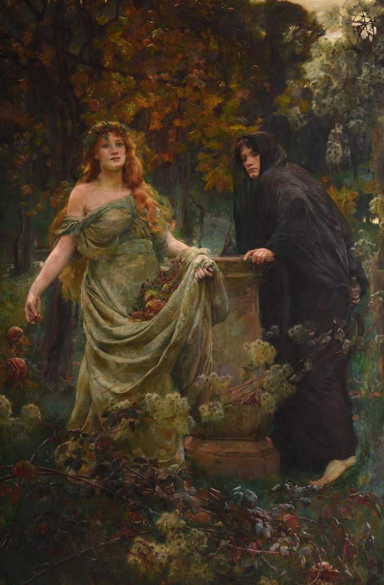 Herbert Arnould Olivier (British, 1861 - 1952), Death and the Maiden, oil on canvas.