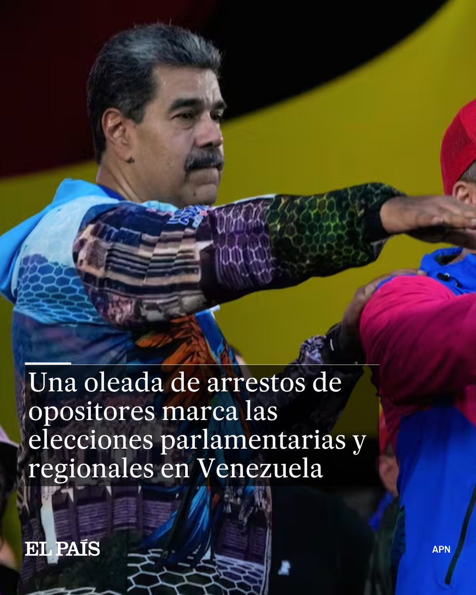 EL PAÍS América (@elpais_america) on Twitter photo 🇻🇪 Más de 70 personas, entre políticos, activistas, periodistas y abogados, han sido detenidos en dos días y acusados por el chavismo de participar en conspiraciones
✒️ <a href="/amoleiro/">Alonso Moleiro</a>
🔗 tinyurl.com/42jtz7sd 🇻🇪 Más de 70 personas, entre políticos, activistas, periodistas y abogados, han sido detenidos en dos días y acusados por el chavismo de participar en conspiraciones
✒️ <a href="/amoleiro/">Alonso Moleiro</a>
🔗 tinyurl.com/42jtz7sd