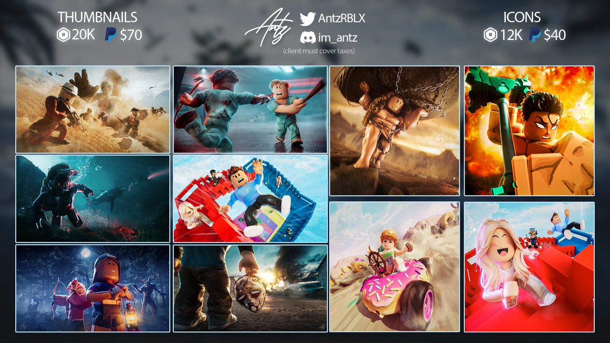 AntzRBLX's tweet image. 🚨 New 2025 Commission Sheet! 🚨🚨
If you're interested in ordering or have any questions, contact me here or on Discord (im_antz)
Likes & Retweets are appreciated 🙏
#Roblox #RobloxDev #RobloxGFX #robloxart
