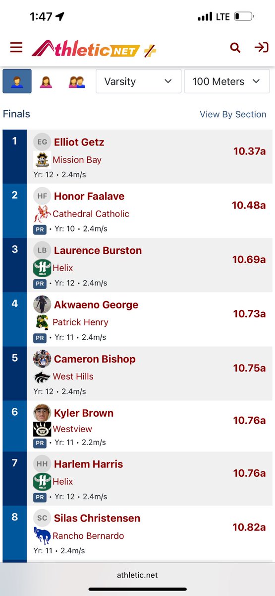 HonorFaalave's tweet photo. Lord, Thank you! My first year of track and i’m proud to say I achieved my personal goals. Was able to break my school record in the 100 meter running a 10.48. Also qualifying for state. #DuelSportATH https://t.co/7uC7JDnS1l