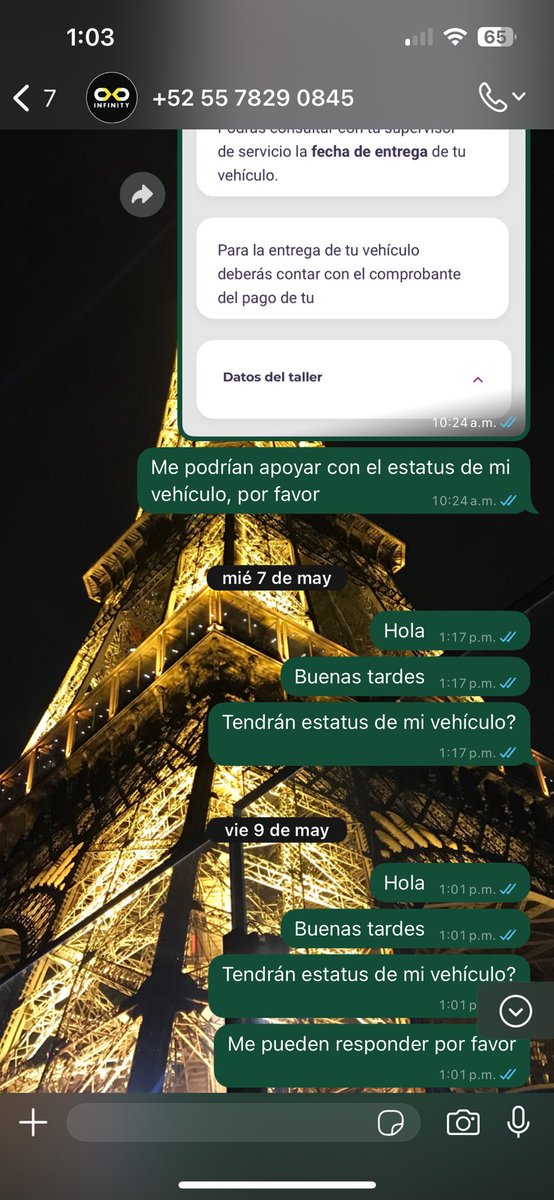 iPau04's tweet photo. PÉSIMA EXPERIENCIA CON @QualitasMexico Y TALLER INFINITY

@CondusefMX @Profeco 
Quiero compartir mi indignación con la atención que he recibido por parte de Qualitas y el taller Infinity, donde está siendo reparado mi auto tras un siniestro.
 1. En la aplicación de Qualitas, aparece como supervisor asignado Luis Felipe Luna Cortés, con quien logré comunicarme al principio. Sin embargo, me informó que él no estaba a cargo de la supervisión de mi vehículo y me dirigió con Miguel Ángel Rodríguez, quien no me ha respondido ni una sola vez desde entonces. Ya ha pasado más de un mes sin seguimiento alguno.
 2. En el taller Infinity, intentaron entregarme el coche en condiciones totalmente inaceptables:
 • El auto presentaba sobrecalentamiento,
 • La tapa del depósito del anticongelante no funcionaba,
 • El coche cascabeleaba porque el ventilador del motor no servía.
A pesar de esto, me pidieron que yo misma solicitara una grúa para sacar el vehículo, y además me presionaron para firmar la salida del auto, asegurando que “la reparación ya estaba concluida”.

Me parece inadmisible que como cliente uno tenga que estar persiguiendo respuestas, exigiendo calidad y enfrentando negligencias tanto por parte de la aseguradora como del taller.

Comparto esto para que estén informados y tomen precauciones si llegan a requerir los servicios de Qualitas o del taller Infinity.

@destacar