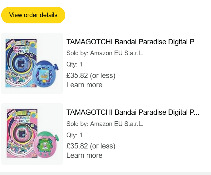 So I preordered the new #tamagotchiparadise from amazon uk