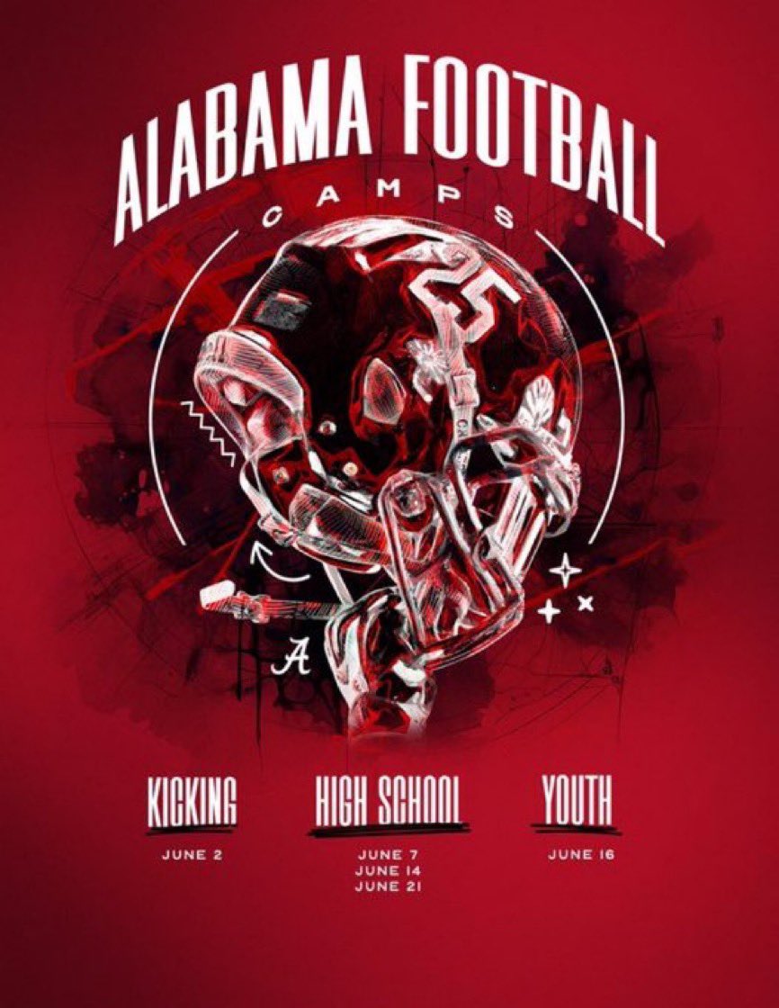 I'm going camping at <a href="/AlabamaFTBL/">Alabama Football</a> on June 14th.
<a href="/KalenDeBoer/">Kalen DeBoer</a> <a href="/FBCoachSheridan/">Nick Sheridan</a> <a href="/GrubbRyan/">Ryan Grubb</a> <a href="/BAMACoachG/">Robert Gillespie</a> <a href="/EronHodges/">Eron Hodges</a> <a href="/GGocella/">Gavin Gocella</a> <a href="/T_eads5/">Tyler Eads</a> <a href="/BlackmanFtball/">Blackman Football</a> <a href="/Coach_Kriesky/">Matthew Kriesky</a> <a href="/strengthcoach34/">Beasley Elite Sports</a> <a href="/Coachanderton77/">CoachAanderton77</a> <a href="/__CoachJ/">Josh Cunningham</a>
