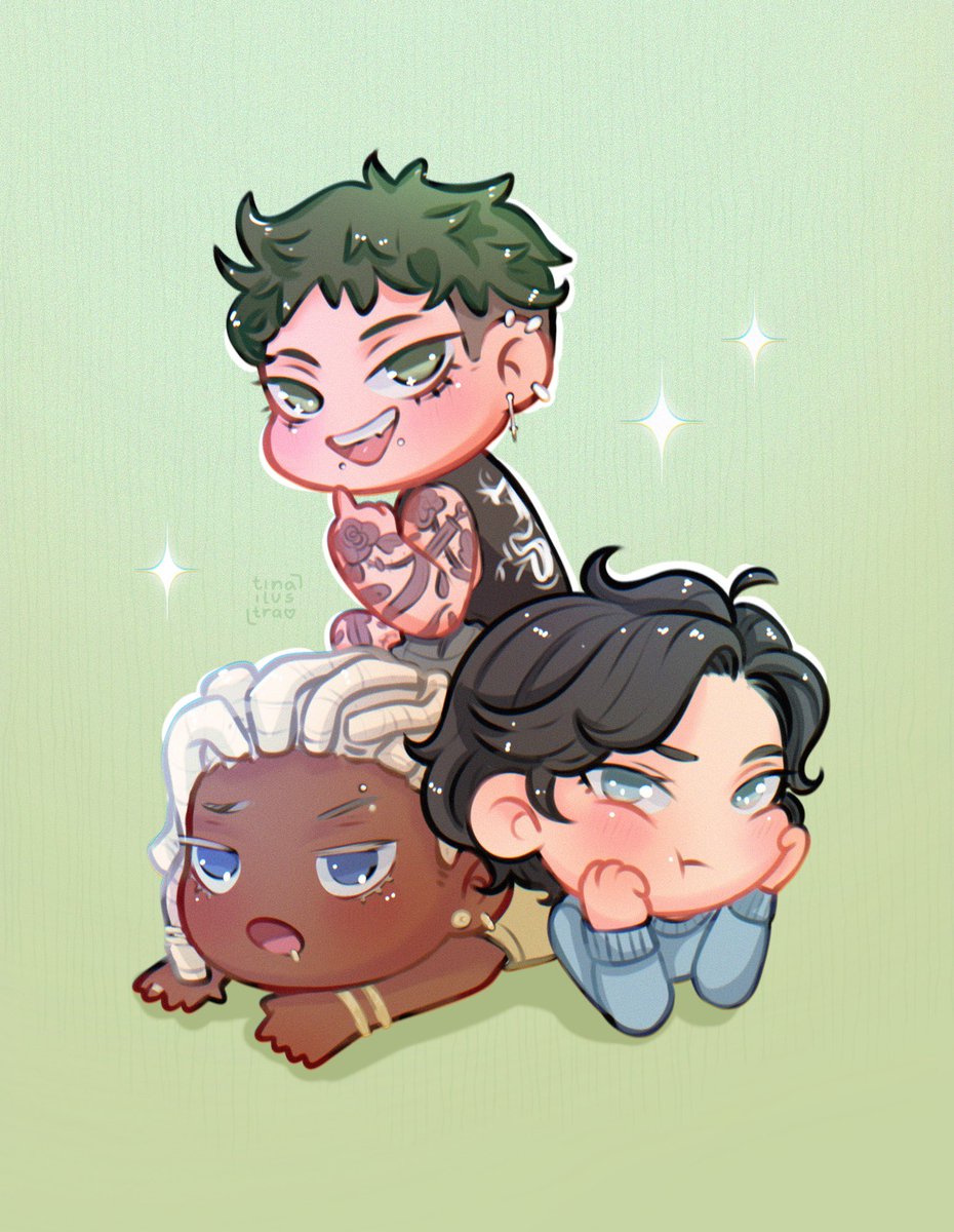 tinailustra's tweet image. My babies 💚🩵🩶 #slytherinskittles #skittles #evanrosier #bartycrouchjr #regulusblack #maraudersera #rosekiller