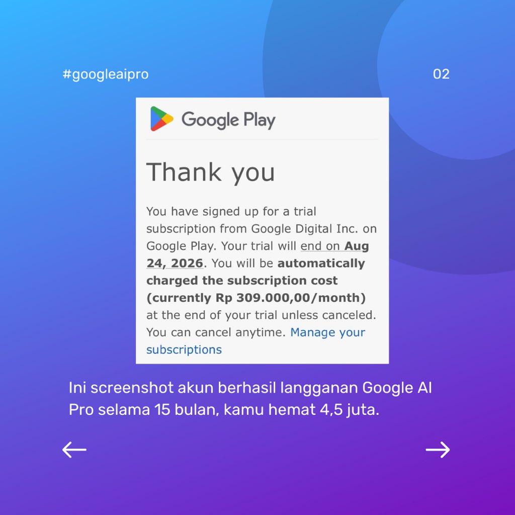 dnelz's tweet image. Edan GRATIS langganan 15 bulan, dapet Veo 3 juga, sakit sih ini.

Yang mau tau “Cara Langganan Gratis Veo 3, Gemini Pro atau Google AI Pro Selama 15 Bulan”, bisa kesini:
lynk.id/dnelz/w09205nd…

#GeminiAIPro #Veo3 #AIStudio #ChatGPT