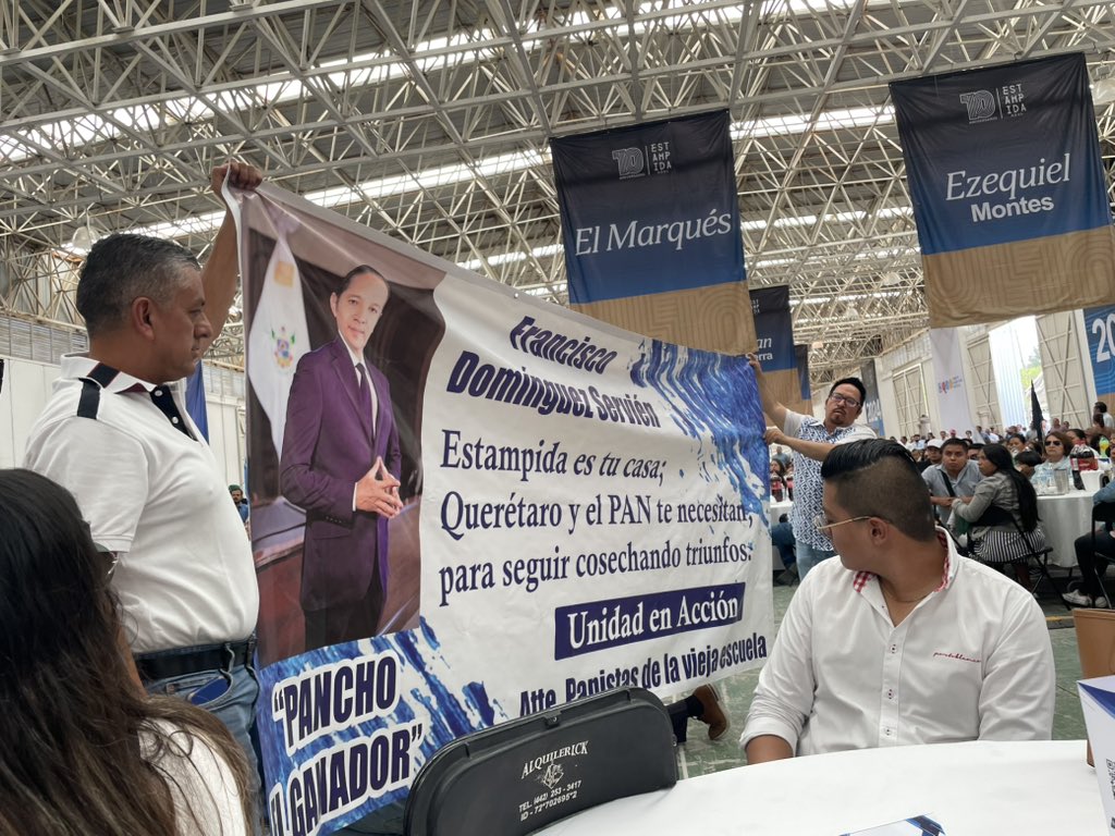 ReneOsnaya's tweet photo. “Vamos con unidad a cuidar Querétaro”: @PanchDominguez 

#EstampidaAzul #10Años @PANqueretaro https://t.co/L6L4IMwjJt