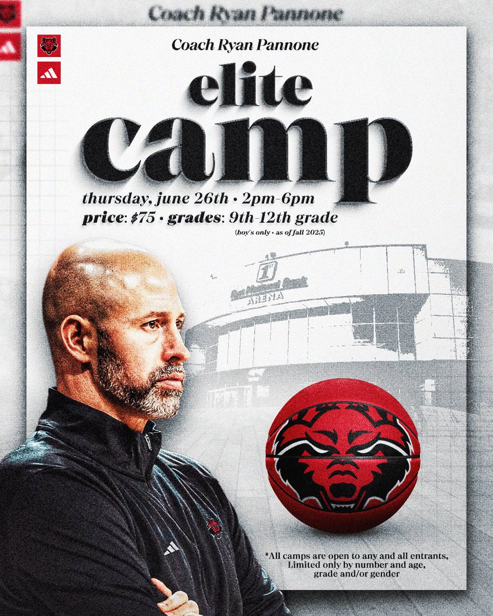 Arkansas State Men’s Basketball (@astatemb) on Twitter photo Mark your calendars for the 2025 Ryan Pannone Elite Basketball Camp. 🗓️
The camp website will be live soon! Email ryanpannonebasketballcamps@gmail.com to subscribe to the email list. Mark your calendars for the 2025 Ryan Pannone Elite Basketball Camp. 🗓️
The camp website will be live soon! Email ryanpannonebasketballcamps@gmail.com to subscribe to the email list.