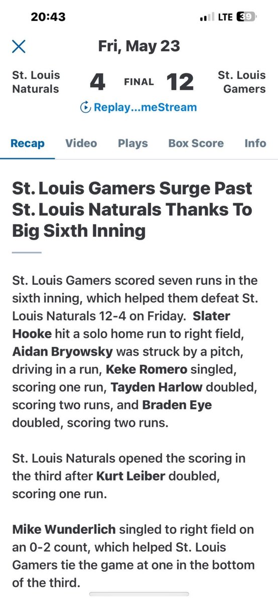 Great start to the collegiate summer season for <a href="/braden_eye/">Braden Eye</a>   2-4 with a double and all 4 balls squared up. <a href="/WestminsterBase/">Westminster Baseball</a>