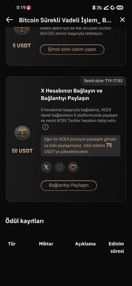KCEX'e <a href="/KCEX_Turkey/">KCEX_TR</a> Benimle Katıl, piyasadaki en düşük oranların ve 1.000 USDT'ye kadar vadeli işlem deneme bonusu ile ücretsiz çekimlerin keyfini çıkarın! Davet kodum OPVMRN, hemen kaydolmak için tıkla:  kcex.io/register?invit…
