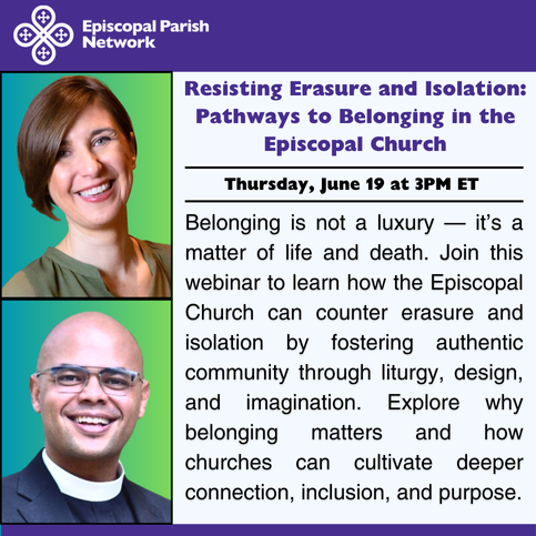 EpiscoParish's tweet image. Resisting Erasure and Isolation: Pathways to Belonging in the Episcopal Church
Thurs., 6/19 @3PM ET
Learn how the Episcopal Church can counter erasure and isolation by fostering authentic community.
Register through the link in our bio!
#Episcopal #EpiscopalParishes