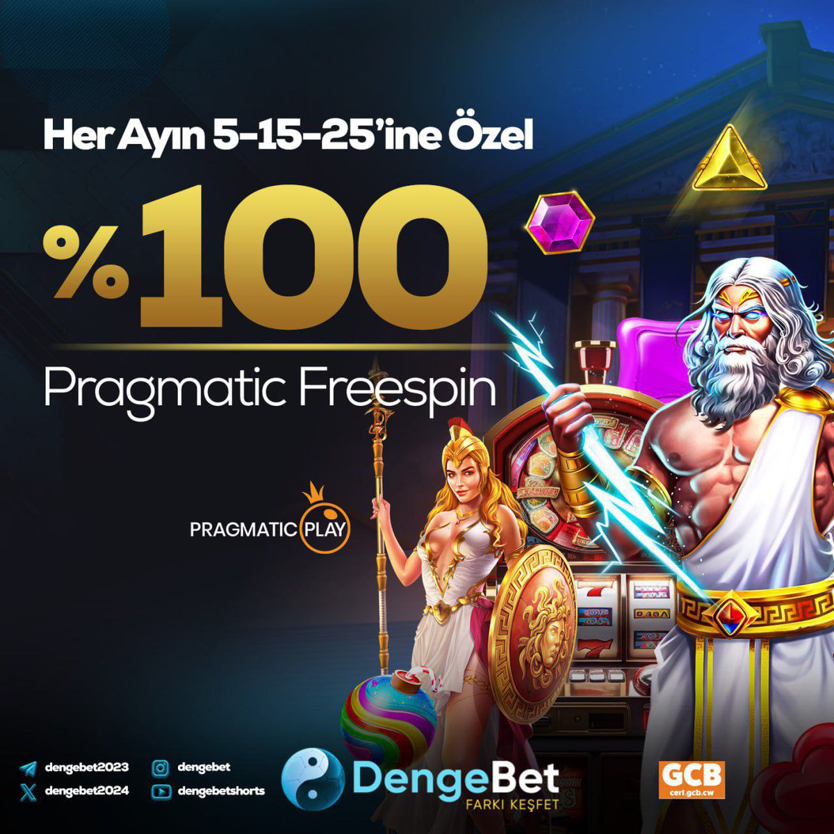 🚨Ayın 5-15-25'inde Yapılacak Yatırımlara %100 Pragmatic Freespin
Tek seferde minimum 100₺  , maksimum 500₺ yatırımınıza istinaden freespin talep edebilirsiniz. 
📢Promosyon 25/05/2025  23:59 Tarihine Kadar Geçerlidir.
 dng.bet/r/Sosyall